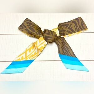 FENDI Silk Twill Scarf Vertigo Sarah Coleman Collab Fisheye